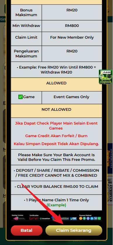 Step 3 - Register at Maju66 Casino - Free Credit Slot - Part 2