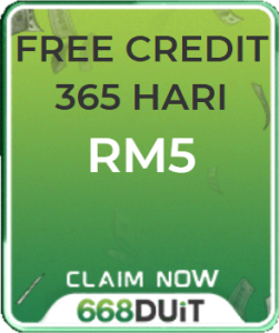 Freecreditrm - 668Duit Free Credit 365 - Banner