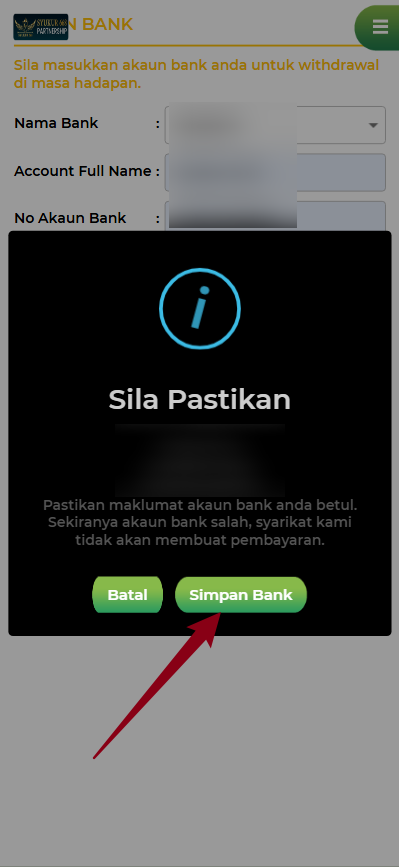 Step 2 - Register at 668Duit Casino - Part 2