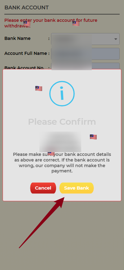 Step 2 - Register at MAE44 Casino - Part 2