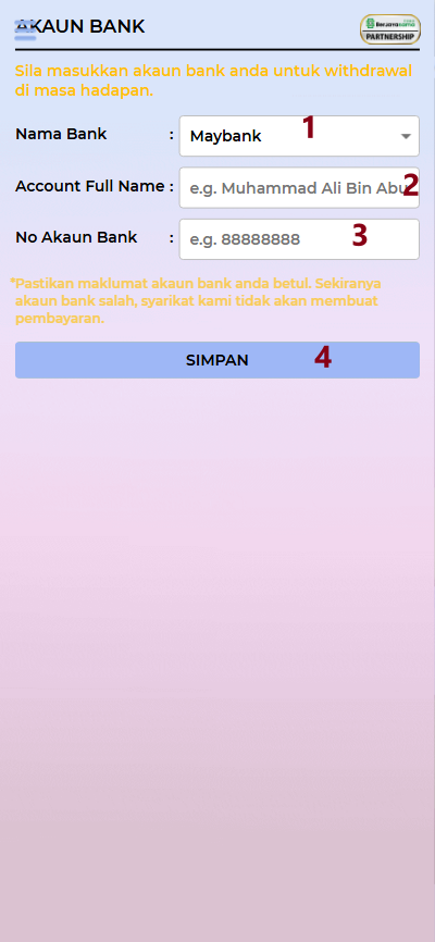 Step 2 - Register at Misai8 Casino - Part 1