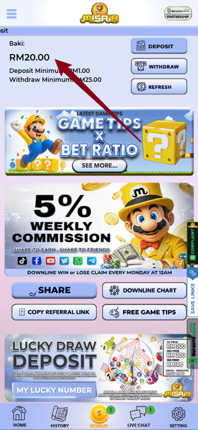 Step 4 - Register at Misai8 Casino - Free Credit 365 - Part 1