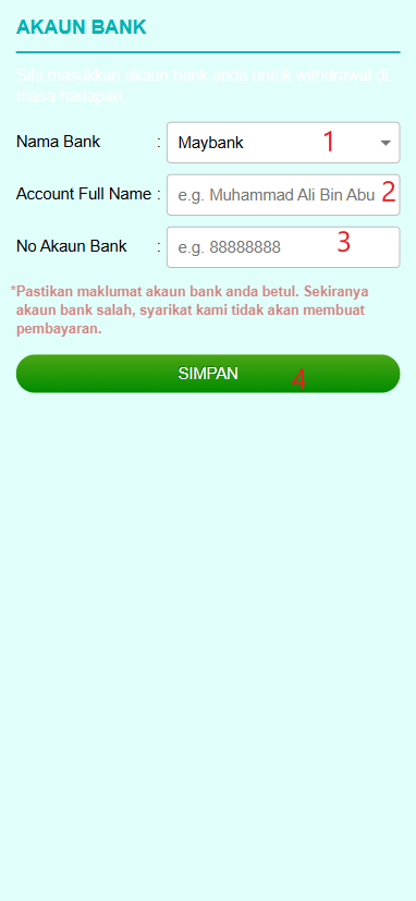 Step 2 - Register at Lepak7 Casino - Part 1