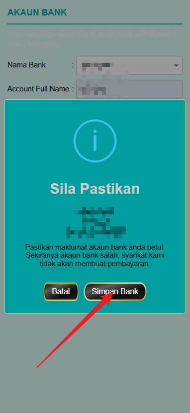 Step 2 - Register at Lepak7 Casino - Part 2