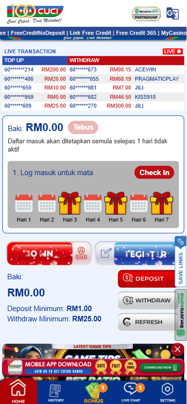 Step 1 - Register at 100Cuci Casino - Part 1