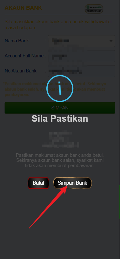 Step 2 - Register at 100Cuci Casino - Part 2