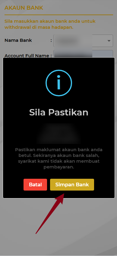 Step 2 - Register at Terbang777 Casino - Part 2