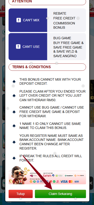 Step 3 - Register at Kedai888 Casino - Free Credit 365 - Part 2