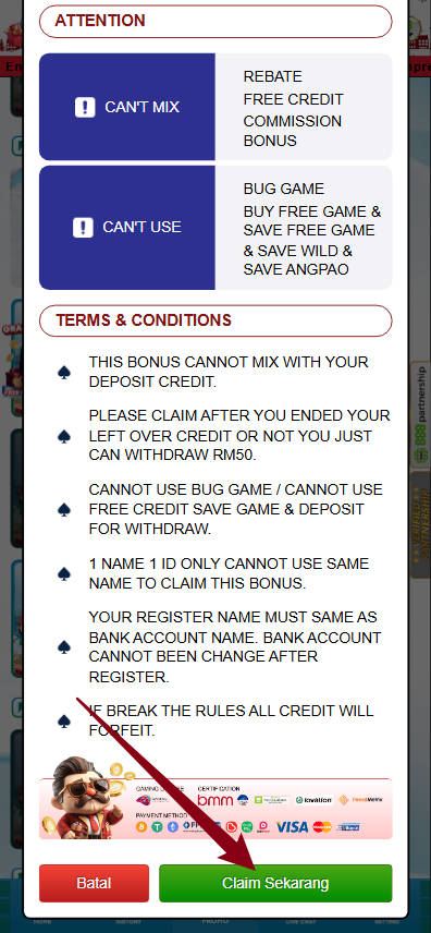 Step 3 - Register at Kedai888 Casino - Part 2