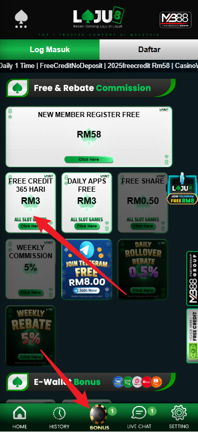 Step 3 - Register at Laju8 Casino - Free Credit 365 - Part 1