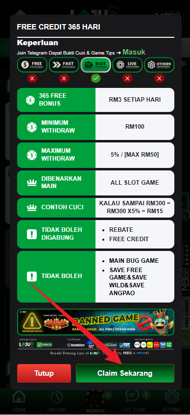 Step 3 - Register at Laju8 Casino - Free Credit 365 - Part 2