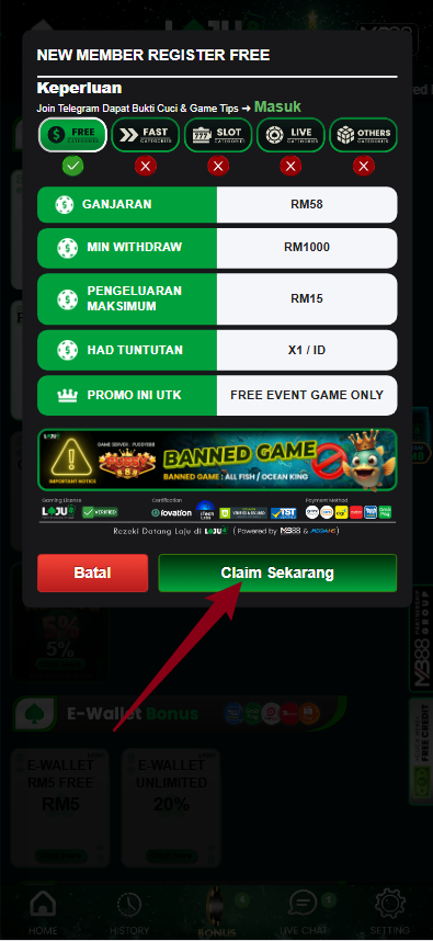 Step 3 - Register at Laju8 Casino - Part 2