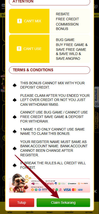 Step 3 - Register at Sepak888 Casino - Free Credit 365 - Part 2