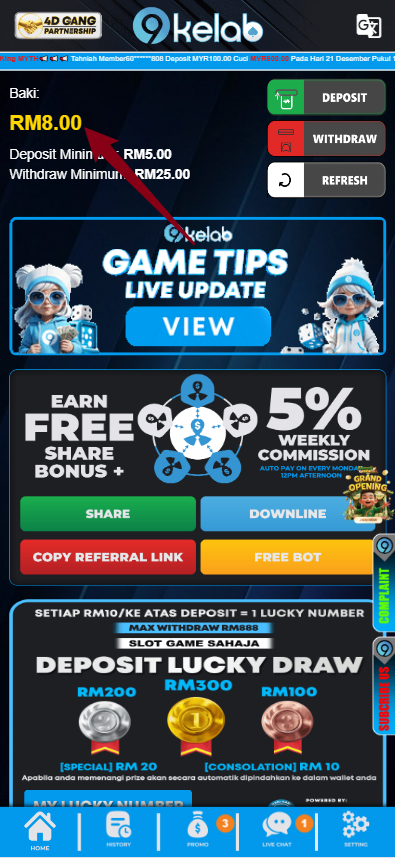 Step 4 - Register at 9kelab Casino - Free Credit Slot - Part 1