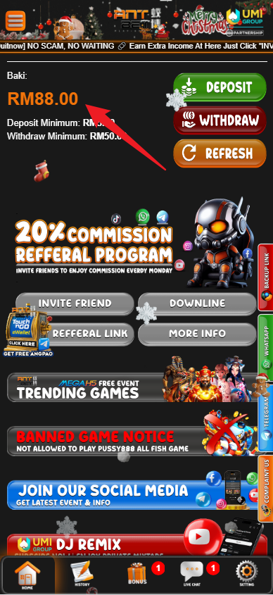 Step 4 - Register at AntBet Casino - Free Credit Slot - Part 1