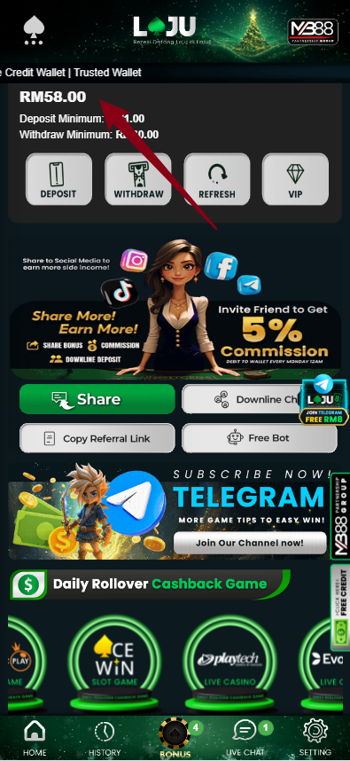 Step 4 - Register at Laju8 Casino - Part 1