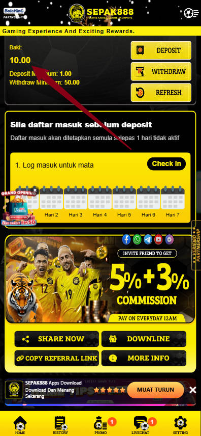 Step 4 - Register at Sepak888 Casino - Free Credit 365 - Part 1