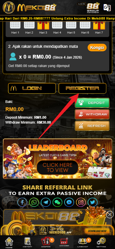 Step 1 - Register at Mekdi88 Casino - Part 1